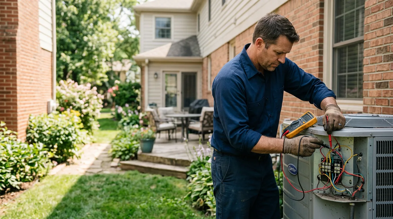 HVAC technician working near Plymouth, IA